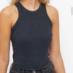Agolde black Ribbed Tank Top